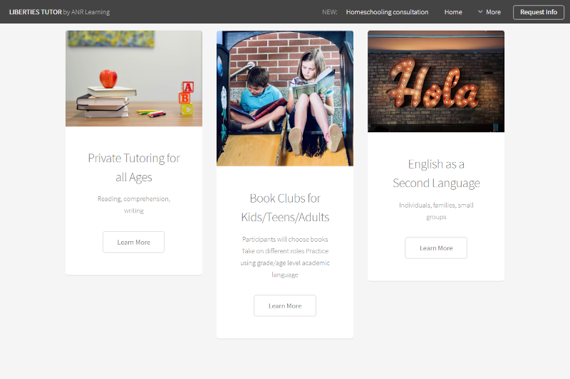 Liberties Tutor website